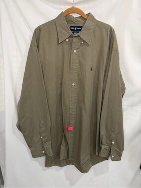 Ralph Lauren Olive Green Long Sleeve Button-Down Shirt